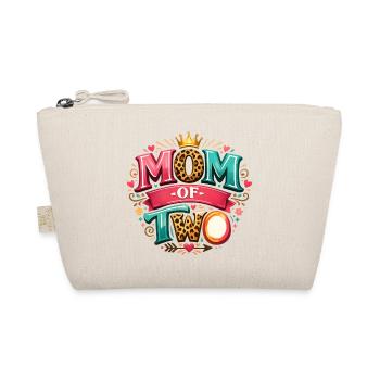 MOM of TWO! Crown, Leo Love, Personalizable - Organic Pouch - nature - Front