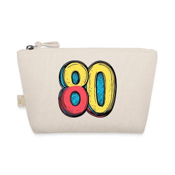 80 Zahl Bunt - Bio-Täschchen - Natur - Vorne