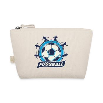 Fussball Kreis Emblem Dynamik - Bio-Täschchen - Natur - Vorne