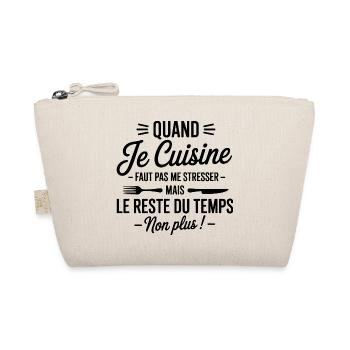 humorous kitchen apron - Organic Pouch - nature - Front