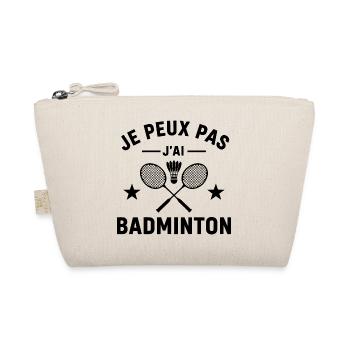 Je Peux Pas J'ai Badminton - Trousse biologique - nature - Devant