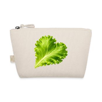 Lettuce leaf in heart shape illustration - Organic Pouch - nature - Front