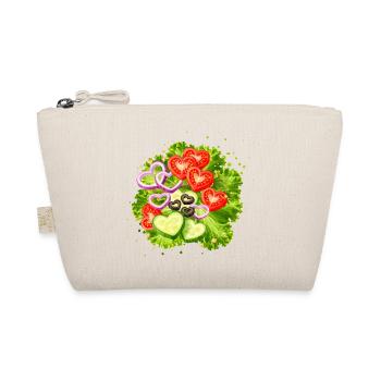 Salad with vegetables in heart shape illustration - Organic Pouch - nature - Front