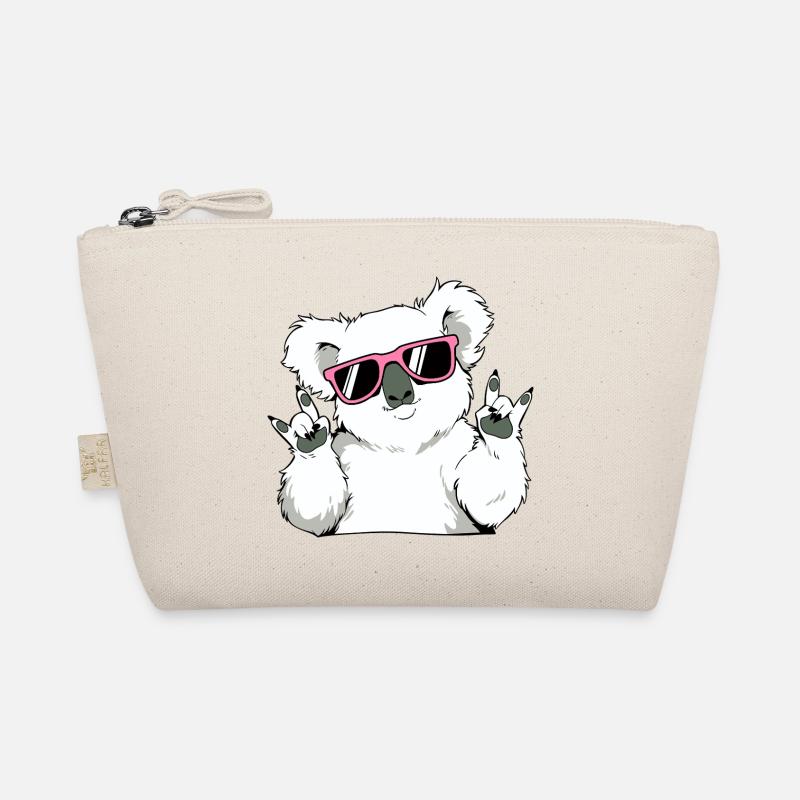 Cooler Koala mit Sonnenbrille - Bio-Täschchen - Natur