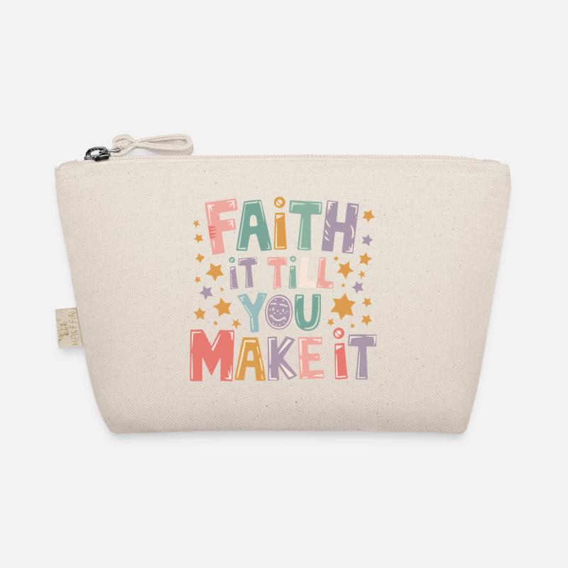  Faith It Till You Make It Christlicher Spruch Bio-Täschchen