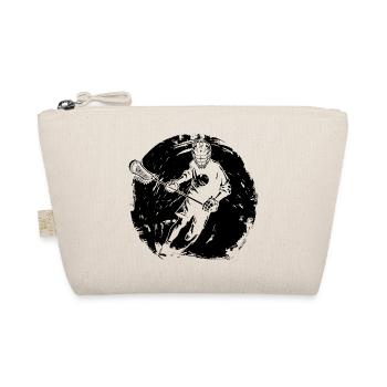 Lacrosse Player Drawing - Organic Pouch - nature - Front