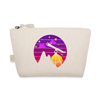 Retro Astronomy Telescope Sunset - Organic Pouch - nature - Front