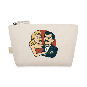 Retro duo in vintage red - Organic Pouch - nature - Front