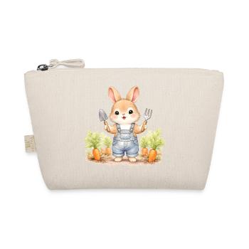 Cute bunny in the carrot bed - Organic Pouch - nature - Front