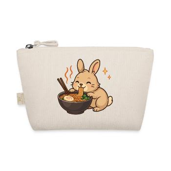 Bunny with noodles ramen kawaii bunny - Organic Pouch - nature - Front