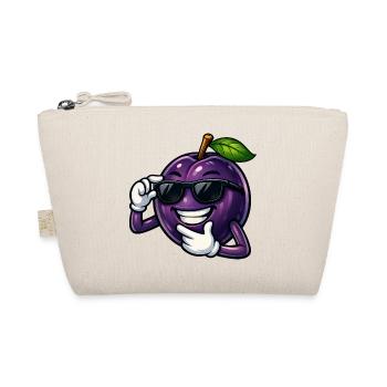 Cool Plum Cartoon Comic Fruit Summer - Organic Pouch - nature - Front
