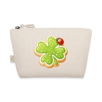 Shamrock Biscuit with Ladybug - Organic Pouch - nature - Front
