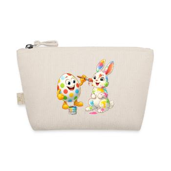 Œuf de Pâques drôle peint Joyeux lapin de Pâques - Trousse biologique - nature - Devant