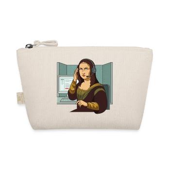 Mona Lisa Office Annoyed Humor - Organic Pouch - nature - Front