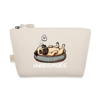 Hundemüde Mops Möpse Mopsbesitzer Mopsliebhaber  - Bio-Täschchen - Natur - Vorne