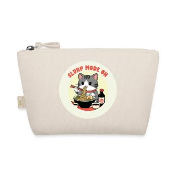 Chaton mangeant Ramen Mode Slurp - Trousse biologique - nature - Devant