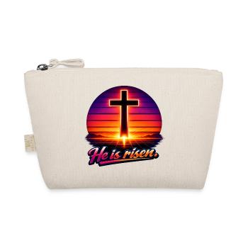 he is risen retro - Organic Pouch - nature - Front