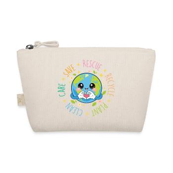 Save Rescue Recycle Plant Clean Care Eco - Organic Pouch - nature - Front