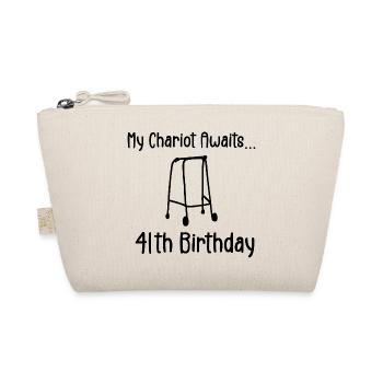 41th Birthday Party Funny 41 Years Old Birthday - Organic Pouch - nature - Front
