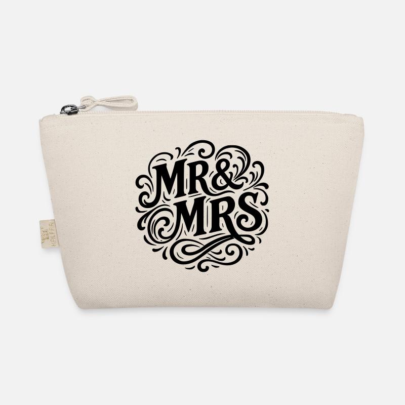 Mr and Mrs Hochzeit Herz Geschenk Ehe Paar Bio-Täschchen