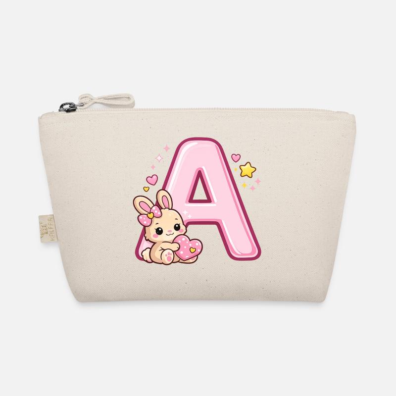 A with Rabbit Heart Organic Pouch