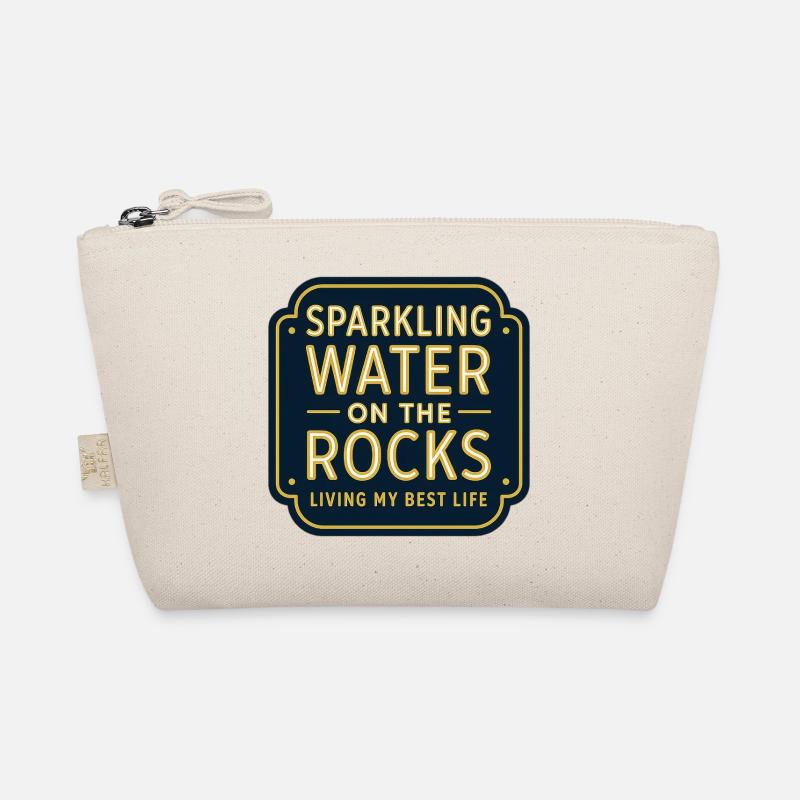 Sparklendes Wasser auf Felsen Neon Bio-Täschchen