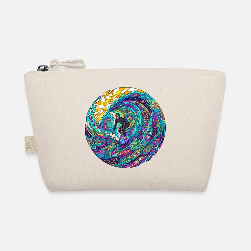 Psychedelische Surfwelle Bio-Täschchen