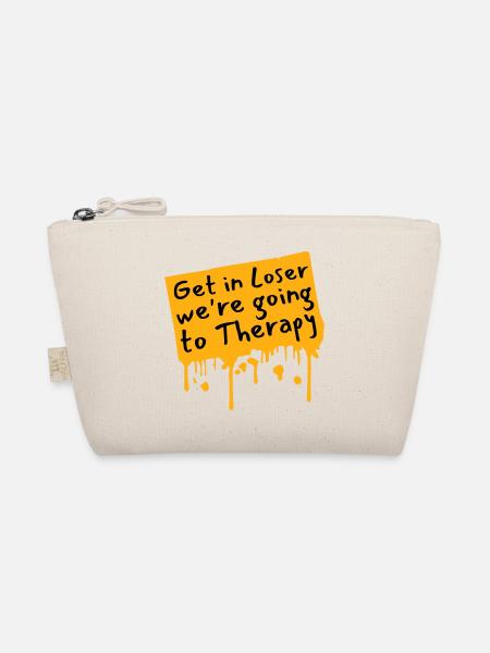 Get In Loser We're Going To Therapy Therapie Logo - Organic Pouch - nature - Front