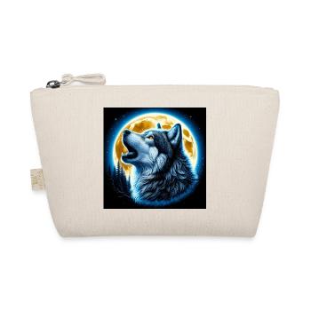 Wolf howls at the Full Moon - Organic Pouch - nature - Front