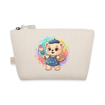 Bear painter in colorful splash - Organic Pouch - nature - Front