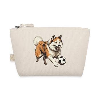 Akita Hund Fussball Team - Bio-Täschchen - Natur - Vorne