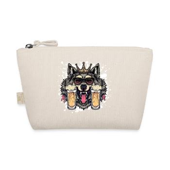 Wolf Beer Funny - Organic Pouch - nature - Front