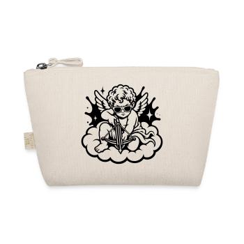 Cooler Amor mit Armbrust und Sonnenbrille - Bio-Täschchen - Natur - Vorne