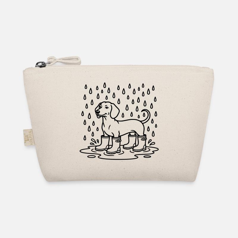 Dachshund In The Rain Funny Wellington Boots Organic Pouch