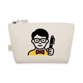 Lehrer Professor Brille Comic - Bio-Täschchen - Natur - Vorne