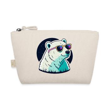 Neon polar bear sunglasses - Organic Pouch - nature - Front