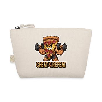 Funny Pizza Fitness Gym Men Bodybuilding - Organic Pouch - nature - Front