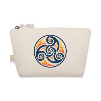 Blue Breton Triskell - Organic Pouch - nature - Front