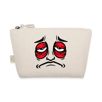 Grumpy sad disappointed face funny - Organic Pouch - nature - Front