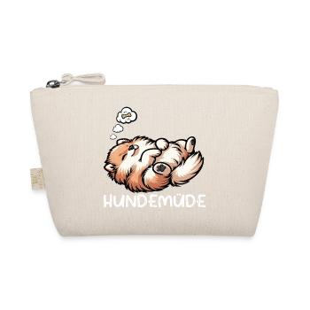 Hundemüde Zwergspitz Zwergspitze Spitzhund Spitz - Bio-Täschchen - Natur - Vorne