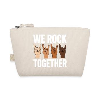We Rock Together Diversity Rock Hand Shirt - Organic Pouch - nature - Front