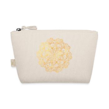 Mandala made of hearts - gold - Organic Pouch - nature - Front