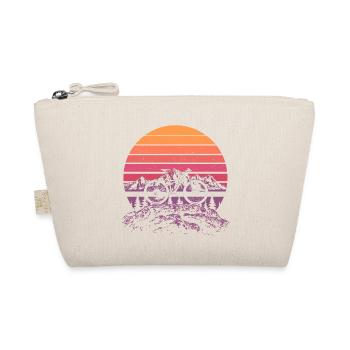 Retro MTB Mountain Bike Alps Sunset Trail Bike - Organic Pouch - nature - Front