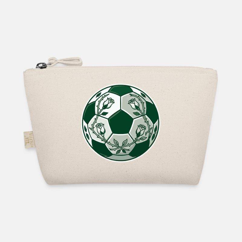 Ballon de football vert avec des vrilles rosées Trousse biologique