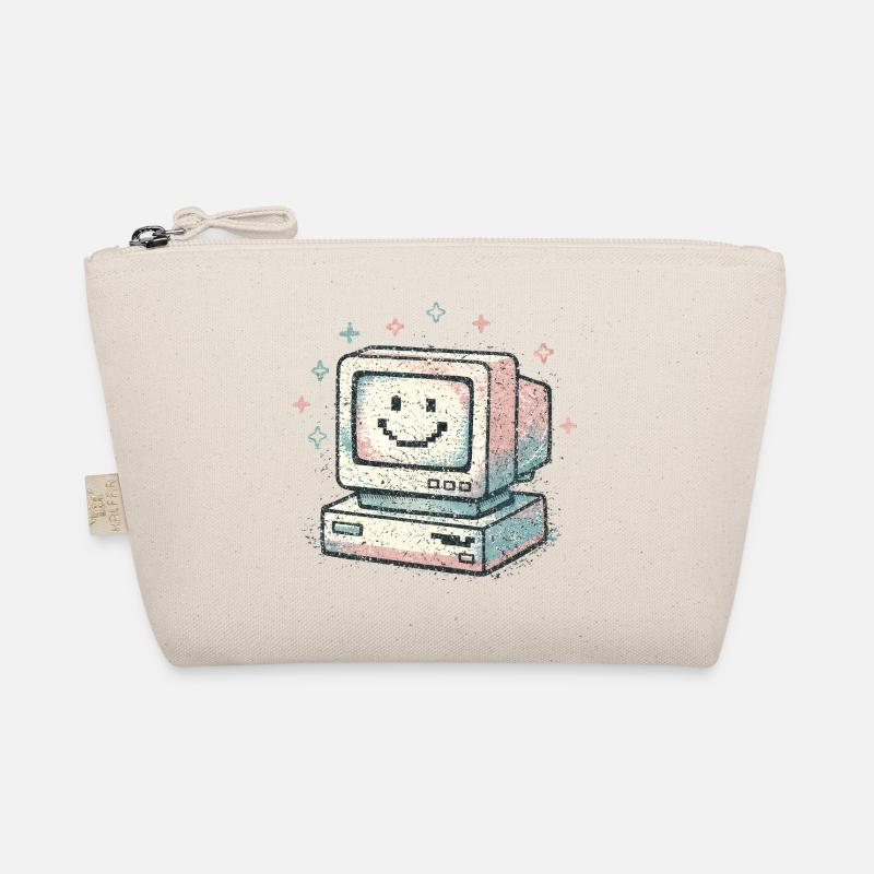 Cute Retro Computer Vintage 80s Tech Style Organic Pouch