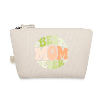 Best Mom Ever Pastel Bubbel Design - Organic Pouch - nature - Front