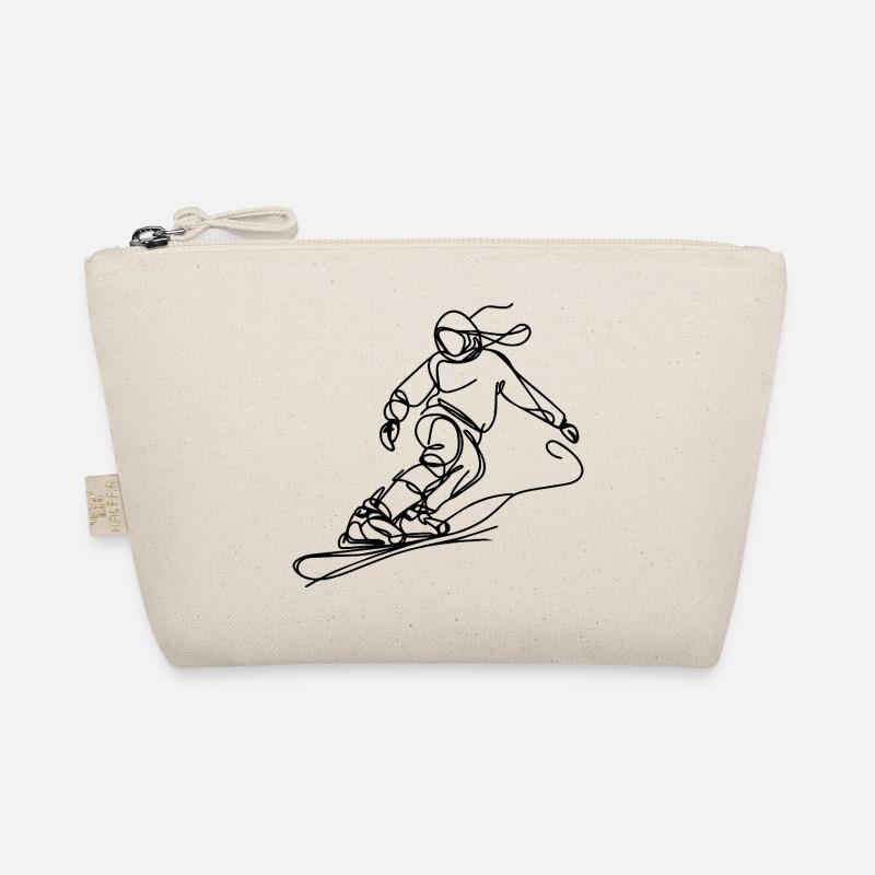 Snowboarder Drawing Organic Pouch