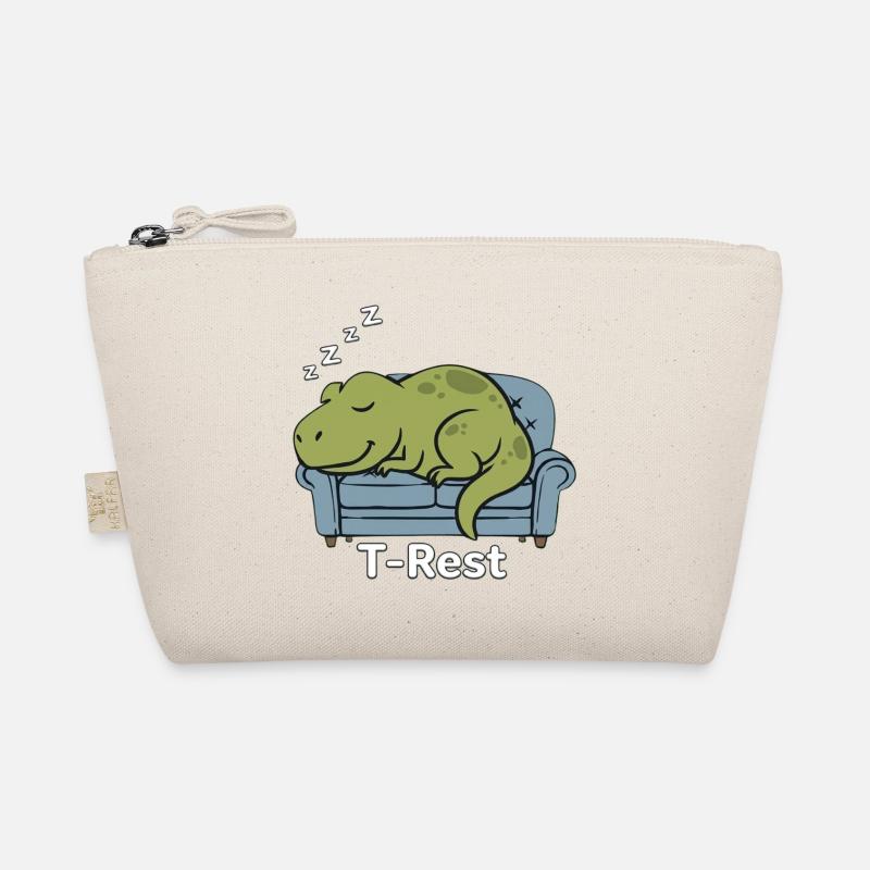 T-Rest Dino schläft auf der Couch Bio-Täschchen