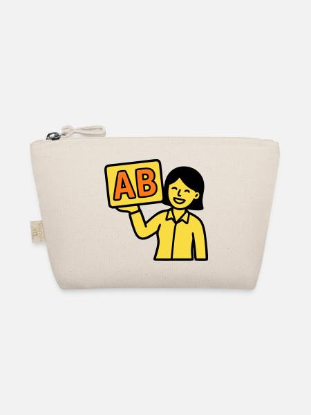 Lehrerin Grundschule ABC Vektor - Bio-Täschchen - Natur - Vorne