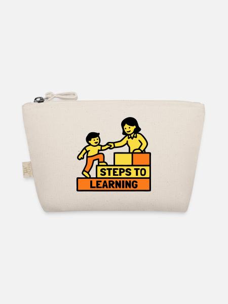 Steps to Learning Schule Logo - Bio-Täschchen - Natur - Vorne